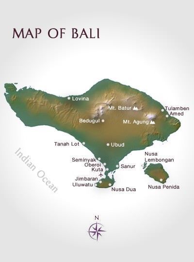 Karte von Bali